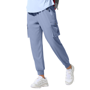 Women's Custom High Quality Cotton Cargo Pants Comfortable Vintage Workwear <b>Trousers</b> <b>Elastic</b> <b>Waist</b> for Sleek Retro Vibe - Product Image 5