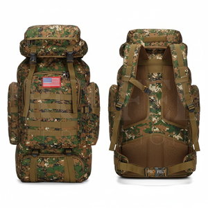 Sac à dos de camouflage personnalisé en gros, imprimé, pour l'extérieur, étanche, grande capacité, avec système MOLLE, idéal pour l'entraînement et les voyages - Product Image 2