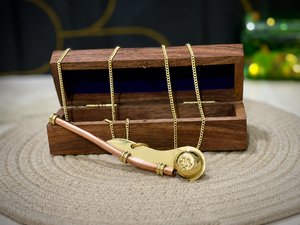 Sifflet marin vintage en laiton et cuivre Bosun Boatswain avec boîte en bois, objet de collection nautique, cadeau décoratif pour bateau - Product Image 5