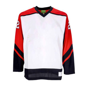Maillot de hockey sur glace personnalisé, motif de couture tendance, uniforme coloré pour équipe scolaire, sweat à capuche à manches courtes, chaussettes rayées, tenue de gardien de but - Product Image 1