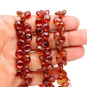 Natural Hessonite <b>Garnet</b> Faceted Heart Shape Gemstone For Jewelry Making Wholesale Price Bulk <b>Garnet</b> Loose Stone Strand Supply - Product Image 1