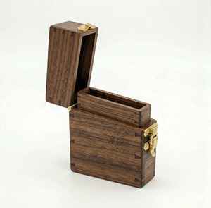 Premium Stainless Steel & Wooden Cigar Case Handmade Portable Storage <b>Box</b> with Smooth Finish for Travel Humidor Gift Use - Product Image 5
