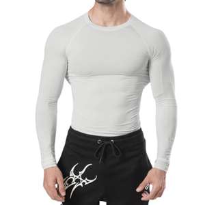 Camiseta de Compresión Deportiva para Hombre, Manga Corta, Cuello Redondo, Transpirable, Secado Rápido, Ajuste Delgado, Tejido Deportivo de Poliéster y Spandex, para Gimnasio 2026 - Product Image 1