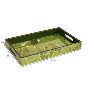 Bandeja de metal duradera y elegante diseñada para servir con estilo y para decoración moderna del hogar. - Product Image 2