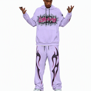 Trendy Graphic <b>Fleece</b> Hoodie Regular Fit Heavyweight Cotton Breathable Streetwear Vintage Washed Printed Custom <b>Sweatshirt</b> Men - Product Image 6