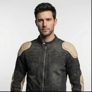 2025 Nueva armadura acolchada chaqueta vaquera informal a prueba de caídas con logotipo frontal transpirable de secado rápido personalizable para hombres y mujeres invierno - Product Image 1