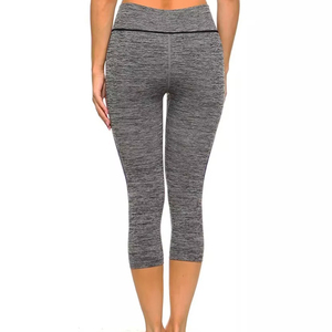 Meilleur Prix Leggings Capri Confortables Taille Haute pour Femmes Dernière Mode Respirants Entraînement Service OEM pour Adultes Personnalisé - Product Image 4