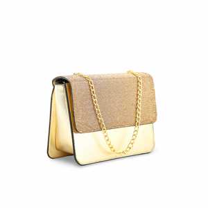 Elegant P55614 Sac de soirée à bandoulière doré Accessoire élégant fantaisie - Product Image 2