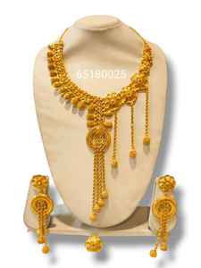 Ensemble collier et boucles d'oreilles en or plaqué diamant de 6 grammes pour femmes africaines, pour fiançailles et mariages, AWAIS HOUSE - Product Image 4