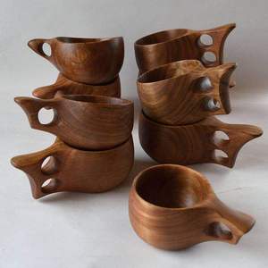 Chope à bière en bois artisanale avec poignée sculptée en forme de dragon, tasse à café ou à thé, design rustique vintage, chope à boire en bois - Product Image 5