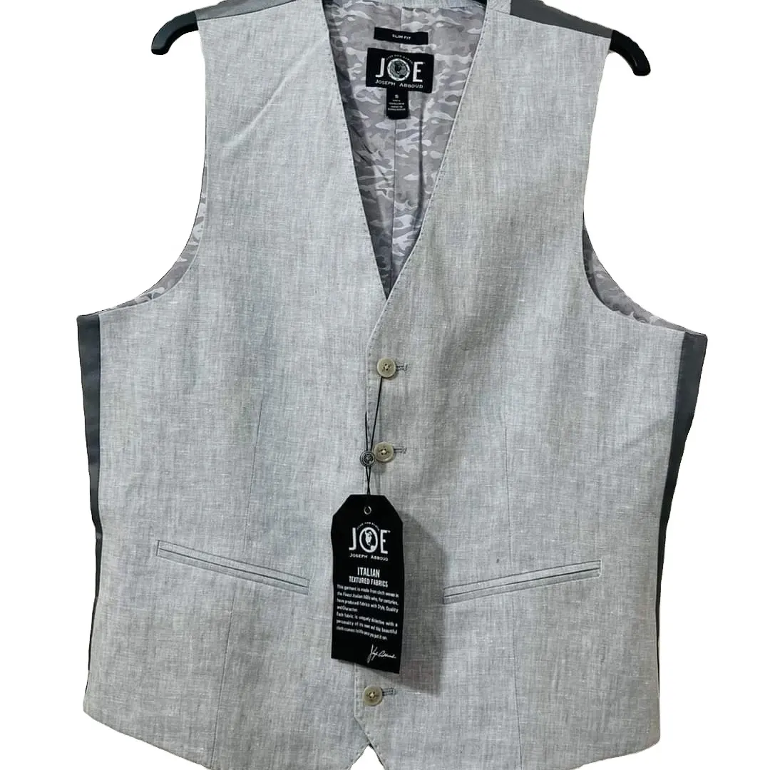 Gilet classico alla moda per uomo abito Casual formale gilet Slim Pasily gilet quantità lino inverno cotone