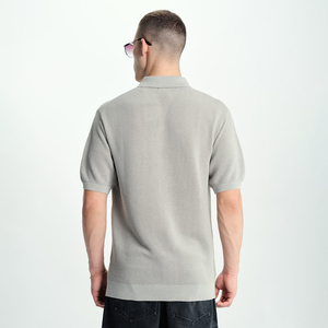 <b>Yarn</b> Lining Knitted <b>Wool</b> Polo Shirt for Men Best Quality Stylish Street Wear Short Sleeves Chest Pocket Men's Polo Shirts - Product Image 2