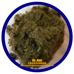 Low Price 7D HS Brown Recycled Holow Siliconized from Vikohasan PSF Manufacturer for filling toy pillow <b>sofa</b> and carpet making - Product Image 2