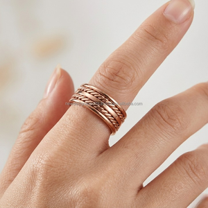 Heavy Duty Metallic Textured Geometric Ring • Contemporary Wellness Boutique Supply - Product Image 3