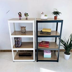 Scaffali portaoggetti in metallo bianco regolabili a 4 piani 23.6 \ "X 15.7 \" X 47.2 \ "per Garage per cucina magazzino - Product Image 2