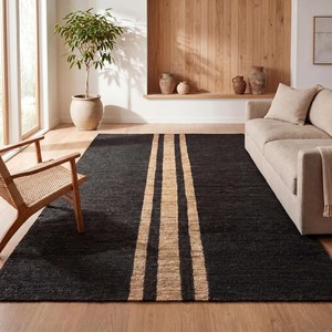 Modern 100% Jute Handmade Eco-Friendly Non-Slip <b>Flat</b> Area <b>Rug</b> with Geometric Pattern for Home Interiors Door Mat Hotels - Product Image 4