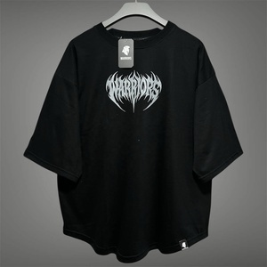 Custom <b>Gothic</b> Tribal Graphic T <b>Shirt</b> Heavyweight Cotton Curved Hem Oversized Boxy Fit Puff Screen Print T <b>Shirts</b> - Product Image 2