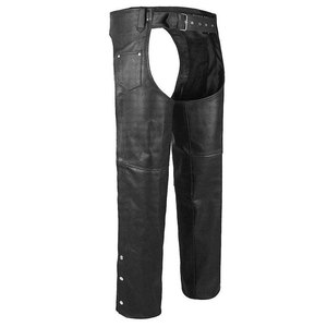 Chaps d'équitation pour hommes en cuir véritable respirant, style western, très résistants, ajustables, tendance du moment - Product Image 4