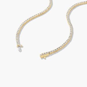 7.00CT Lab Grown Diamond Tennis <b>Necklace</b> 10KT Gold IGI Certified Luxury Rhodium Plated Straight Line Fine Jewelry Wholesale - Product Image 6