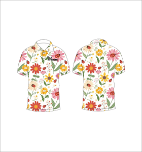 เสื้อโปโลแขนสั้นลายดอกไม้สำหรับผู้ชาย ผ้าฝ้ายทอระบายอากาศได้ดี สวมใส่สบาย ทรงปกติ เหมาะสำหรับฤดูร้อน - Product Image 4