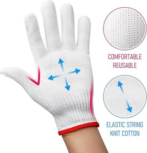 Gants de sécurité personnalisables en nylon de calibre 7/10 Gants en coton fabriqués en usine Caoutchouc Polyester pour la protection des équipements de jardin - Product Image 2