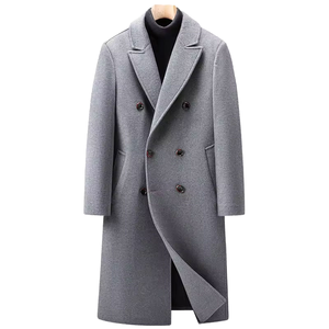 Manteau Trench Élégant en Mélange de Laine pour Homme – Veste d'Hiver Chaude et Longue pour l'Automne – Style Urbain Décontracté et Habillé – Vente en Gros - Product Image 4