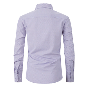 เสื้อเชิ้ตผู้ชายคอปกพับได้ ไซส์ใหญ่ สไตล์คลาสสิกและทันสมัย ผ้าฝ้าย ทรงเข้ารูป สวมใส่สบาย เหมาะสำหรับงานทางการ จากบังกลาเทศ - Product Image 6
