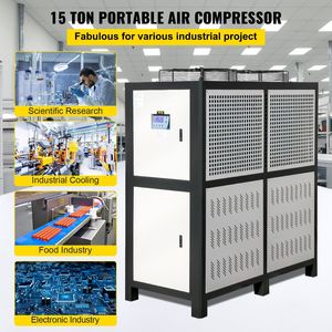 Refroidisseur d'eau industriel 15 tonnes, système refroidi par air 15 CV, condenseur à ailettes contrôlé par micro-ordinateur, nouvel équipement de refroidissement - Product Image 2