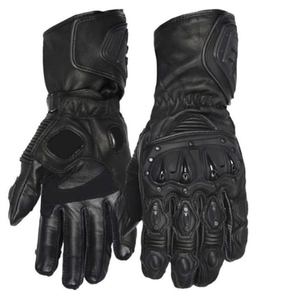 High Quality Leather Motorbike Gloves for Men and Women with Breathable Fabric <b>Comfortable</b> Grip and Full Finger Protection - Product Image 5