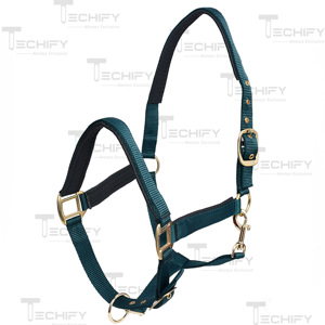 Premium Adjustable Nylon Horse <b>Halter</b> with Soft Padding Durable Heavy Duty Headcollar Equestrian Tack - Product Image 1