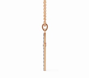 Faithlight 0.340 Carat Lab Grown Diamond <b>Cross</b> <b>Pendant</b> 17 Piece Brilliant Necklace 9K 14K 18K Yellow Rose White Gold Jewelry - Product Image 3