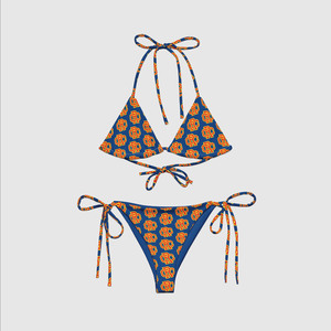 High Quality 200 GSM Stretch Polyester Spandex <b>Bikini</b> <b>Set</b> Colorful Abstract Print Sublimation Logo Design Women <b>Bikinis</b> <b>Set</b> - Product Image 4