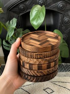 Posavasos de Madera Personalizados con Logotipo Impreso, Regalo Promocional Premium para Cafetería, Oficina, Restaurante, Colección Elegante - Product Image 3