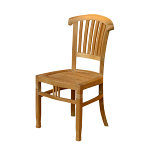Chaise individuelle en teck sélectionné au design moderne, idéale pour les salles à manger intérieures ou extérieures, durable - Product Image 1