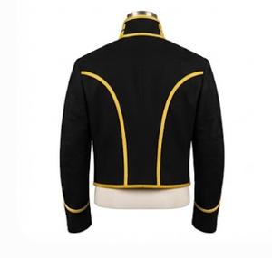 Veste en laine mélangée brodée à la main pour homme, style historique vintage, col montant, simple boutonnage, vêtement d'extérieur d'hiver - Product Image 6