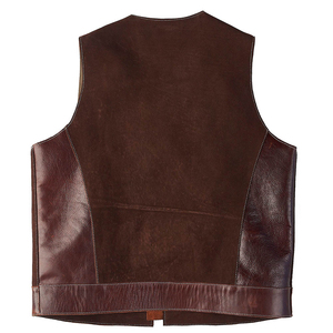 New High Quality Custom <b>White</b> <b>Men's</b> Motorbike Vest <b>Waistcoat</b> Gillet Fashion Style Leather Outdoor Gear With Front Logo Position - Product Image 5