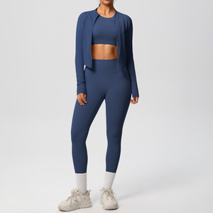 Conjunto Deportivo de Yoga para Mujer, Tallas Grandes, 4 Piezas, Ecológico, Transpirable, de Alta Sujeción, Spandex/Nylon, Venta al Por Mayor Personalizada - Product Image 2
