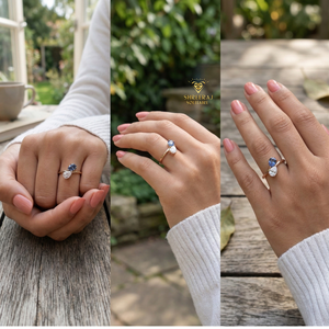 Anillo Solitario de Diamante en Forma de Pera, Estilo Antiguo, Color Blanco Azulado, Diamante Cultivado en Laboratorio, Oro Sólido de 14K, Certificado IGI, Anillo Único - Product Image 4