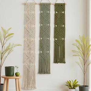 Set Of 4 <b>Macrame</b> Wall Hanging Ideal For Living Room Sofa Wall And Entryway Decor Handmade Boho Wall <b>Art</b> Wholesale From India - Product Image 6