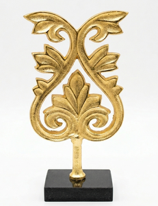 ประติมากรรมทองคำนามธรรมสมัยใหม่ งานแฮนด์เมดจากโลหะตีลาย รูปทรงวงแหวน สำหรับตกแต่งบ้าน สำนักงาน หรือโต๊ะทำงาน - Product Image 4