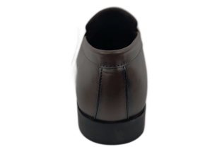 Mocasines de Cuero Genuino Color Marrón Tabaco, Punta Redonda, Suela de Goma Acolchada, Color Sólido, para Todas las Temporadas, Decorados con Metal, PVC/PP - Product Image 5