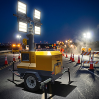 4HM4000 Tour d'éclairage mobile LED portable pour chantier, alimentée au diesel, avec générateur portable et éclairage de jardin, Prix, Acompte