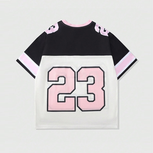 Camiseta de Fútbol Retro Americana de Alta Calidad al por Mayor, Personalizada, Estilo Urbano, Corta, Estampada, Transpirable, 100% Poliéster, Antiencogimiento - Product Image 2