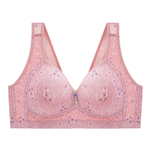 Sujetador Push-Up Sólido para Mujer, Sin Varillas, Copa 3/4, Tirantes Ajustables, Espalda en U, Transpirable, Elegante, Spandex/Nylon, con Pedrería, para Todas las Temporadas - Product Image 1