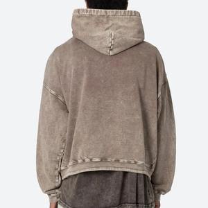 Sudadera con Capucha Vintage Personalizada de Algodón 100% de Alto Gramaje con Lavado Ácido, Hombros Caídos y Estilo Urbano Oversize - Product Image 5