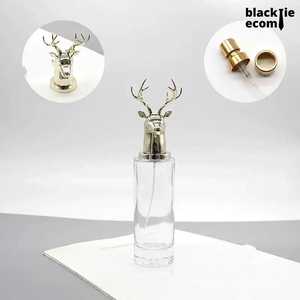 Botella de Perfume de Vidrio Transparente Tipo OBM con Atomizador en Forma de Cabeza de Ciervo, Envase de Fragancia Personalizado para Uso Manual, Unisex - Product Image 5