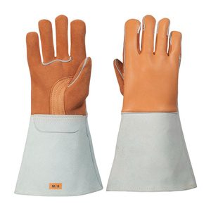 ถุงมือเชื่อมหนังวัวแท้และหนังแยกชั้น สำหรับเชื่อมแบบ TIG/MIG ทนความร้อน ทนไฟ สำหรับงานบาร์บีคิว บุซับในนุ่ม ถุงมือเชื่อม TIG - Product Image 3