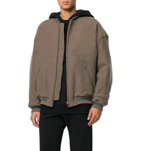 Men's High Quality Stretch Woolen Bomber Jacket Breathable Casual Hip Hop Style Plus Size Winter Jacket <b>Fur</b> Decoration-Wholesale - Product Image 3