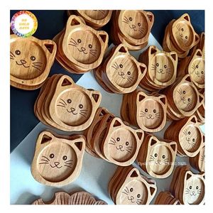ชามไม้ทำมือรักษ์โลก แกะสลักลายธรรมชาติ ถาดเสิร์ฟตกแต่ง ถาดใส่ปลา ผลไม้ สลัด ขนม ขายส่ง - Product Image 4