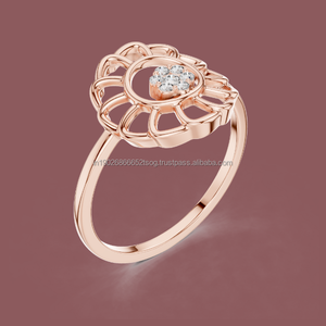 Bague de fiançailles solitaire 10K en argent avec pierre centrale CZ - Product Image 1